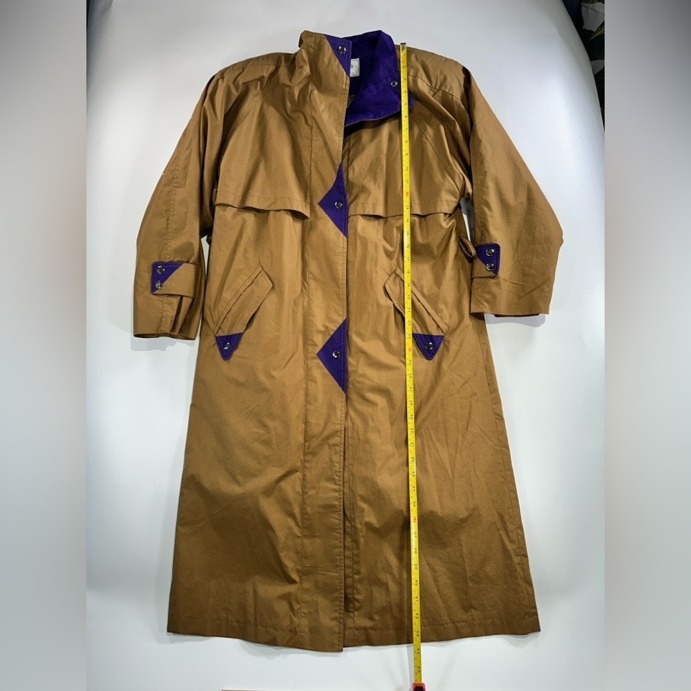 Lifestyles 90s Utility Long Coat Paisley Lining Size 8 - Picture 14 of 16